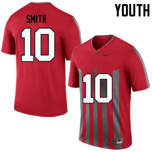 Youth Ohio State Buckeyes #10 Troy Smith College Football Jerseys Game-Throwback